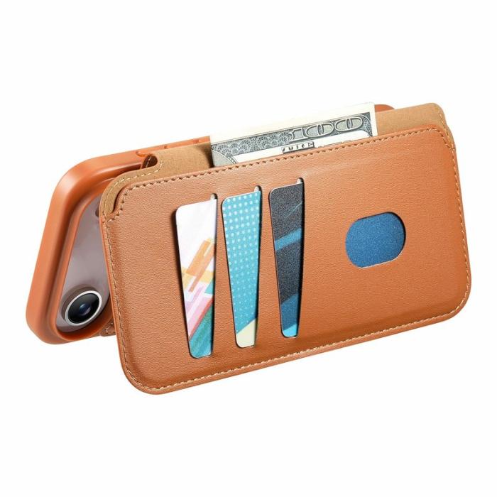 CASENEO - CASENEO iPhone Air Skal RFID Blocker Läder Fodral Brun