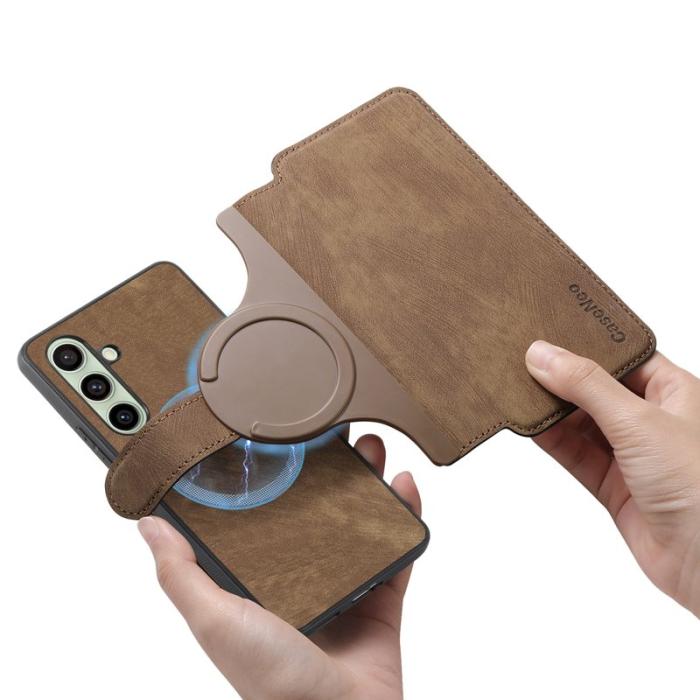 CASENEO - CASENEO Magnetic Case för Samsung Galaxy A26 5G - Brun Wallet