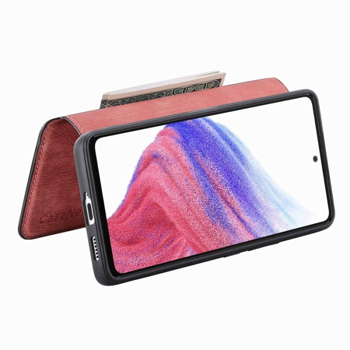 CASENEO - CASENEO Magnetic Case för Samsung Galaxy A53 5G - Läder - Rosa
