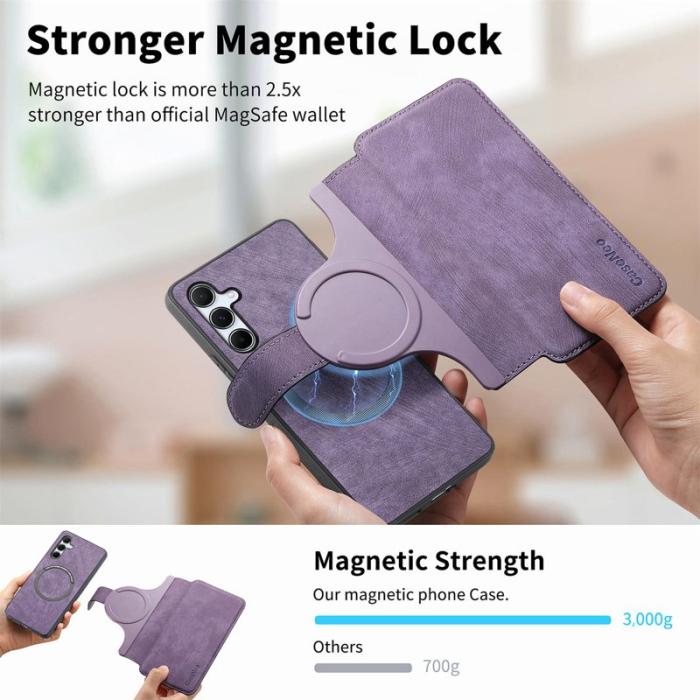 CASENEO - CASENEO Magnetic Case för Samsung Galaxy A55 5G - Lila Fodral