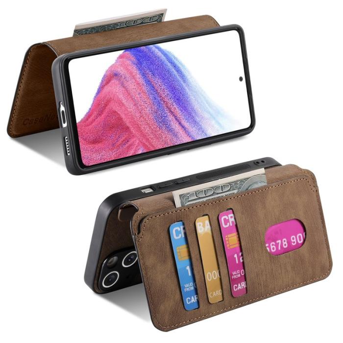 CASENEO - CASENEO Magnetic Case för Samsung Galaxy A56 5G - Läder - Brun