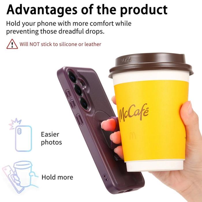 CASENEO - CASENEO Samsung Galaxy S24/S25 Fodral - PU Läder + PC - Lila