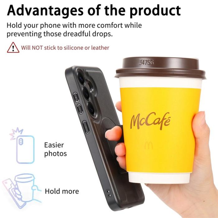 CASENEO - CASENEO Samsung Galaxy S24/S25 Fodral - PU Läder - Svart