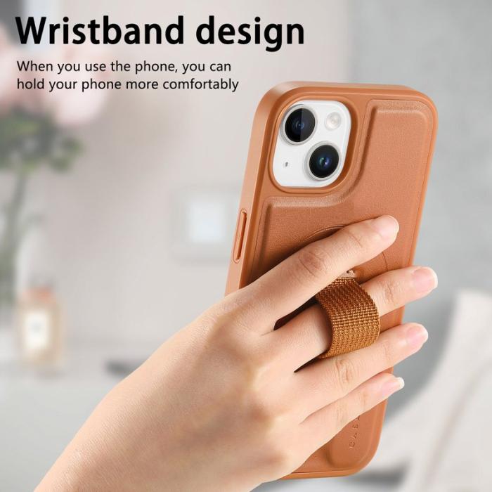 CASENEO - CASENEO iPhone 14/13 Fodral Magnetiskt PU Läder - Brun