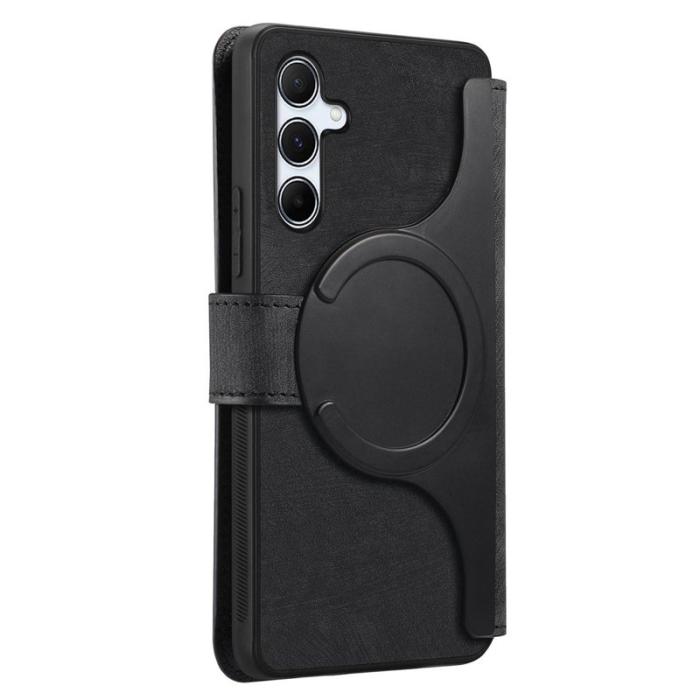 CASENEO - CASENEO Magnetic Case Samsung Galaxy A35 5G Läderfodral Svart