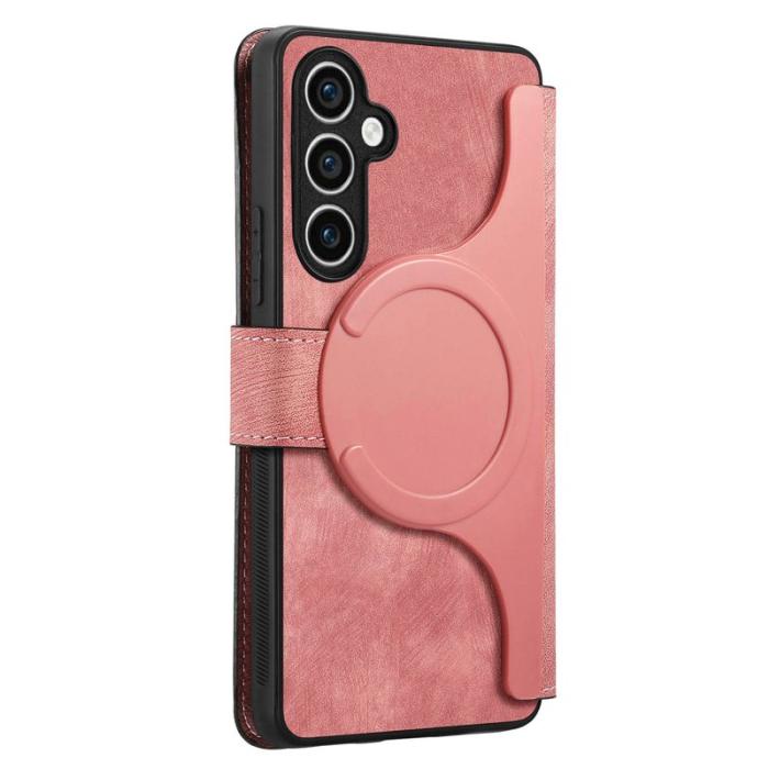 CASENEO - CASENEO Samsung Galaxy S23 FE Fodral - Äkta läder - Rosa