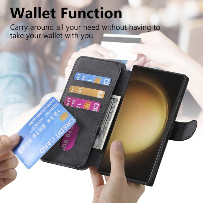 CASENEO - CASENEO Samsung Galaxy S23 Ultra Fodral Äkta läder - Svart