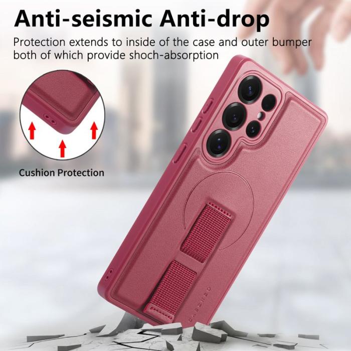 CASENEO - CASENEO Samsung Galaxy S25 Ultra Fodral - PU Läder - Röd