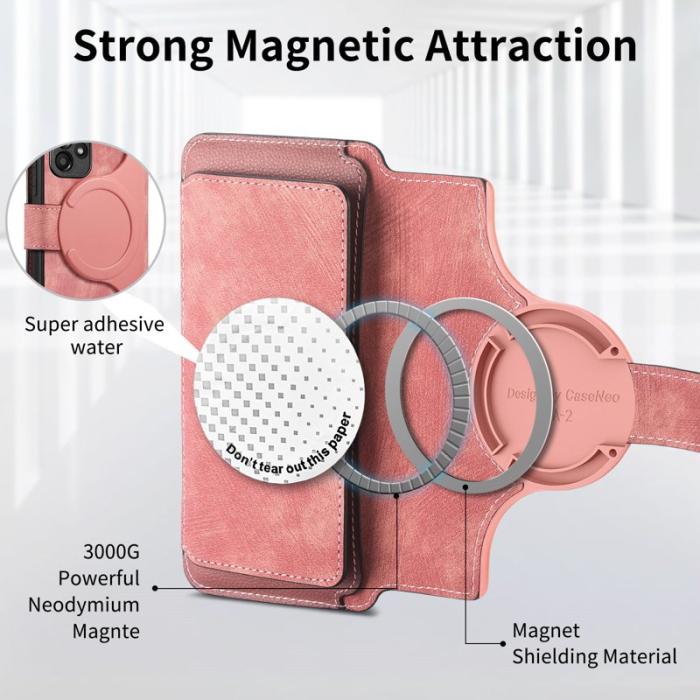 CASENEO - CASENEO Google Pixel 9a Fodral MW-02 Äkta läder - Rosa