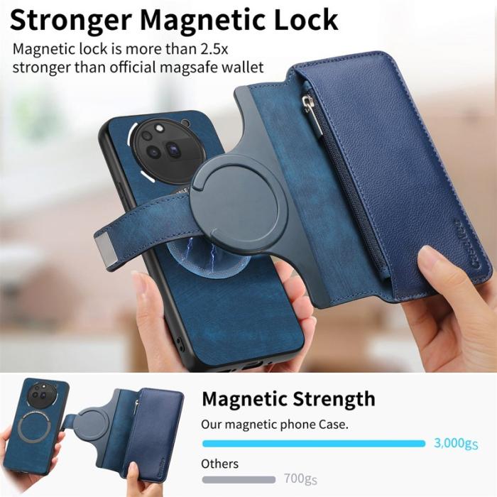 CASENEO - CASENEO For Nothing Phone (3a) Pro Fodral Äkta läder - Mörkblå