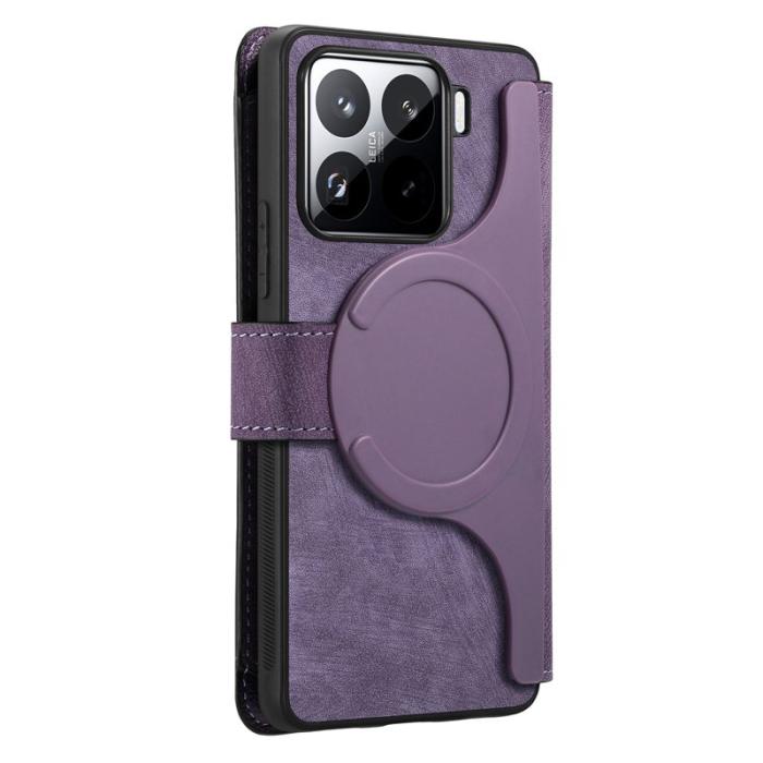 CASENEO - CASENEO MW-02 Fodral för Xiaomi 15 Pro Läder Flip - Lila