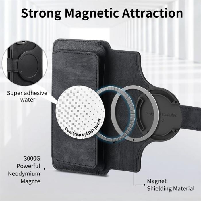 CASENEO - CASENEO MW-02 iPhone 16 Plus Fodral Äkta läder - Svart