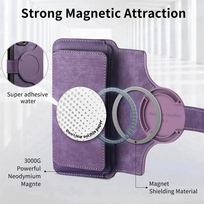 CASENEO - CASENEO MW-02 iPhone 16 Pro Max Fodral Äkta läder - Lila