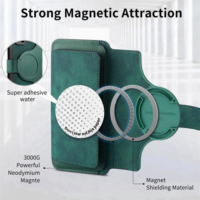 CASENEO - CASENEO MW-02 iPhone 16 Pro Max Fodral Äkta läder - Grön