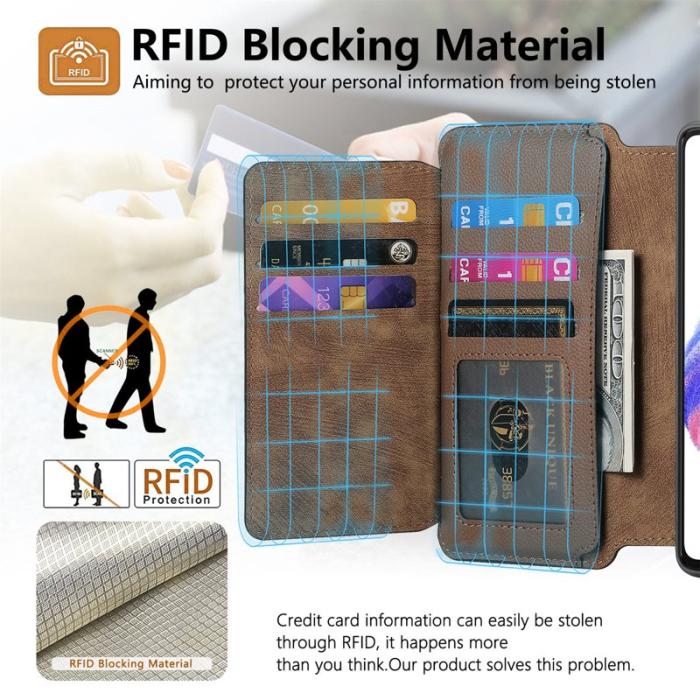 CASENEO - CASENEO MW-02 Xiaomi 14 Läderfodral Magnetisk Brun