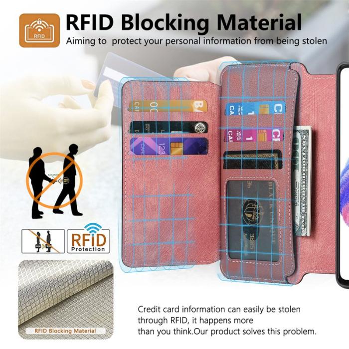 CASENEO - CASENEO MW-02 Xiaomi 14 Läderfodral Magnetisk Rosa