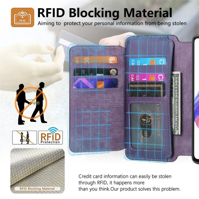 CASENEO - CASENEO MW-02 Xiaomi 14 Läderfodral Magnetiskt Lila