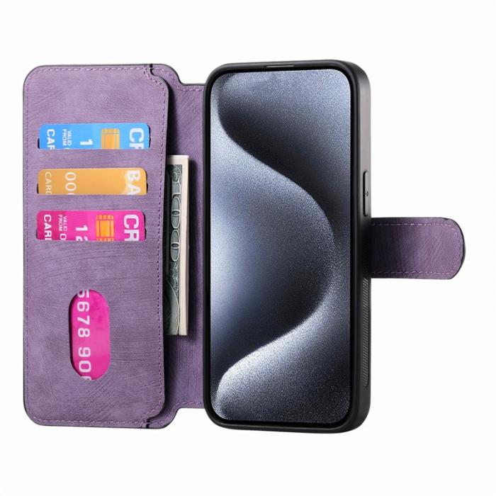 CASENEO - CASENEO MW-03 iPhone 13 Pro Skal med Avtagbart Plånbok Lila