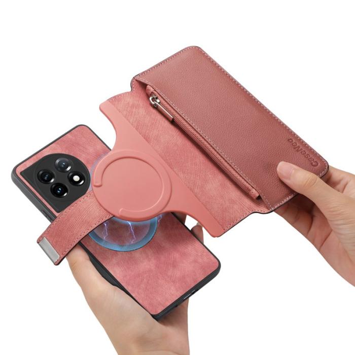 CASENEO - CASENEO OnePlus 11 5G Fodral MW-02 Äkta läder - Rosa