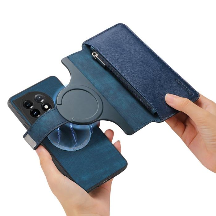 CASENEO - CASENEO OnePlus 11 5G Fodral MW-02 Äkta läder - Mörkblå