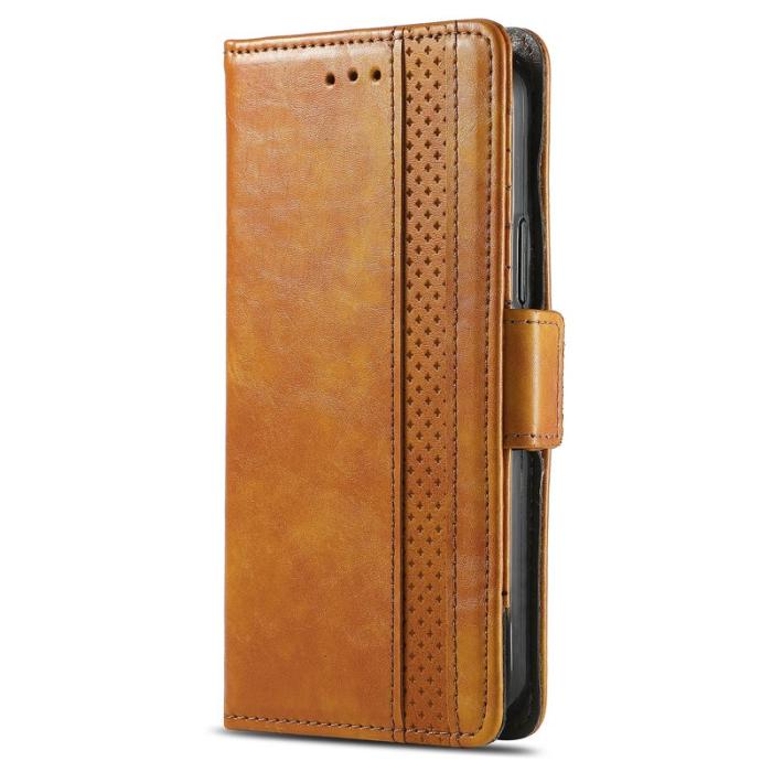 CASENEO - CASENEO Phone (2a) Fodral PU Läder Ställ med RFID - Ljusbrun