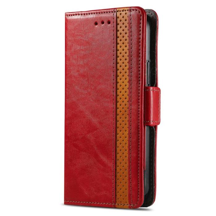 CASENEO - CASENEO Phone (2a) Skal PU Läder Ställ med RFID - Röd