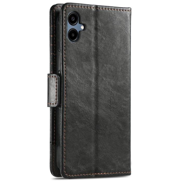 CASENEO - CASENEO Samsung Galaxy A06 Fodral PU Läder - Svart