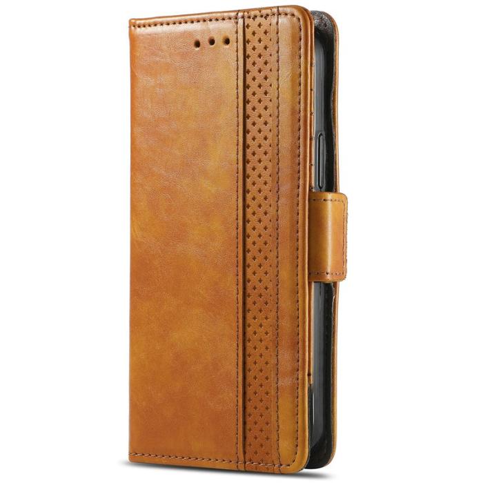 CASENEO - CASENEO Samsung Galaxy A06 Fodral i PU-läder - Ljusbrun