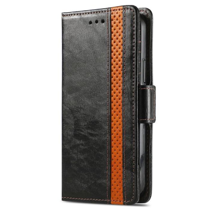 CASENEO - CASENEO Samsung Galaxy A55 5G Fodral PU Läder Ställ Svart