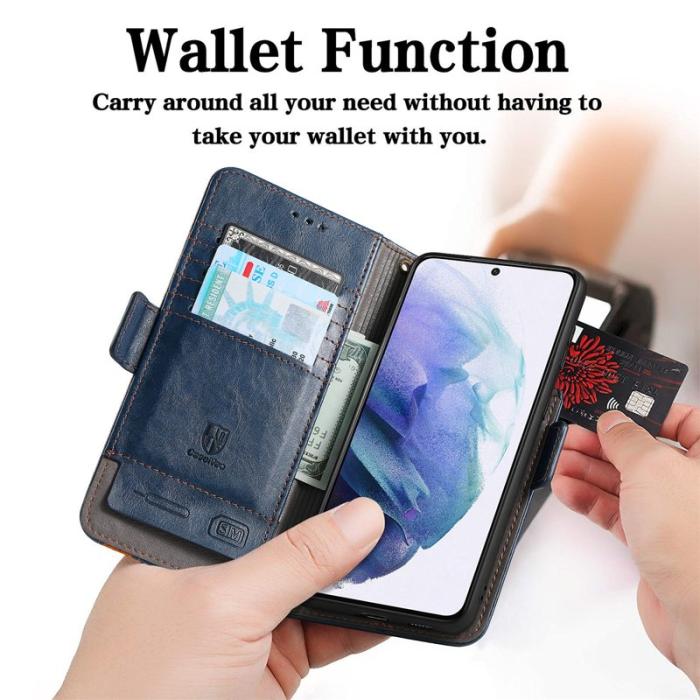 CASENEO - CASENEO Samsung Galaxy S21 Ultra 5G Skal med RFID - Mörkblå