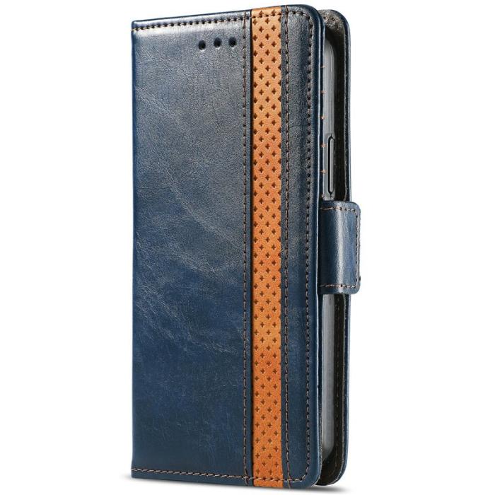 CASENEO - CASENEO Samsung Galaxy S24 FE Fodral PU Läder Ställ Dark Blue