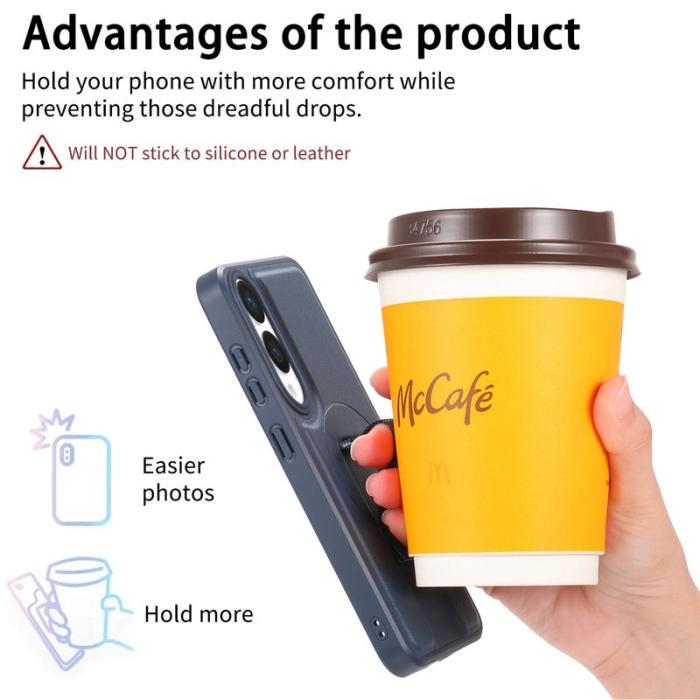 CASENEO - CASENEO Samsung Galaxy S25 Edge Fodral - PU Läder - Blå