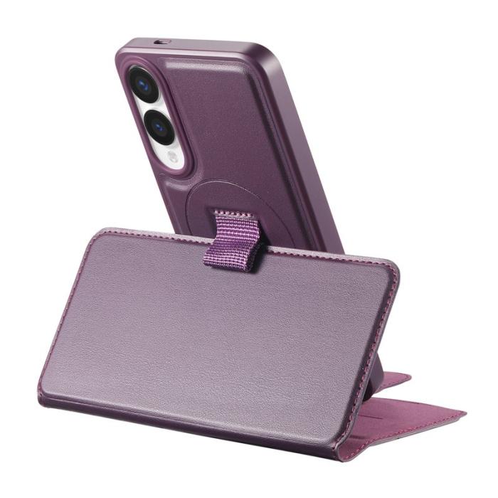 CASENEO - CASENEO Samsung Galaxy S25 Edge Fodral Äkta läder - Lila