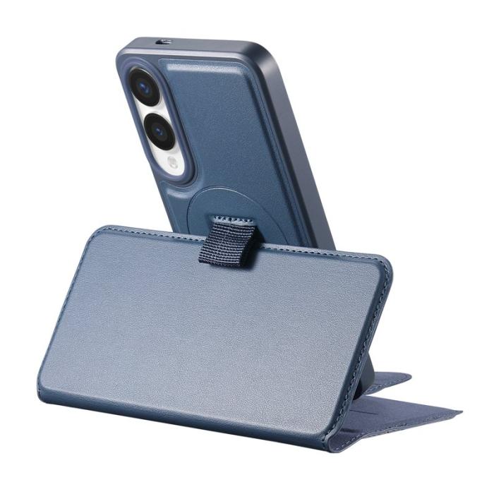 CASENEO - CASENEO Samsung Galaxy S25 Edge Fodral Äkta läder - Blå