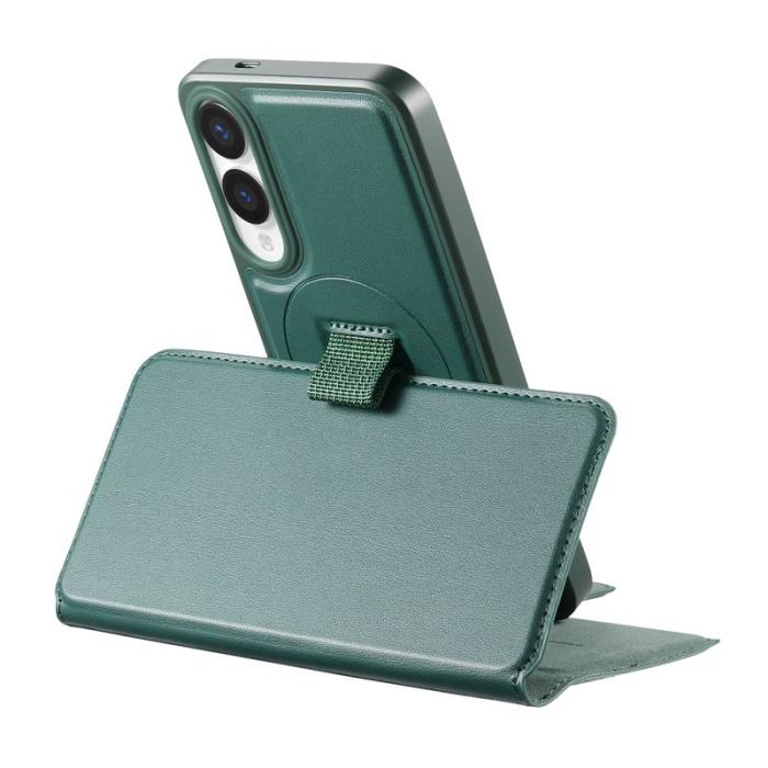 CASENEO - CASENEO Samsung Galaxy S25 Edge Fodral Äkta läder - Grön