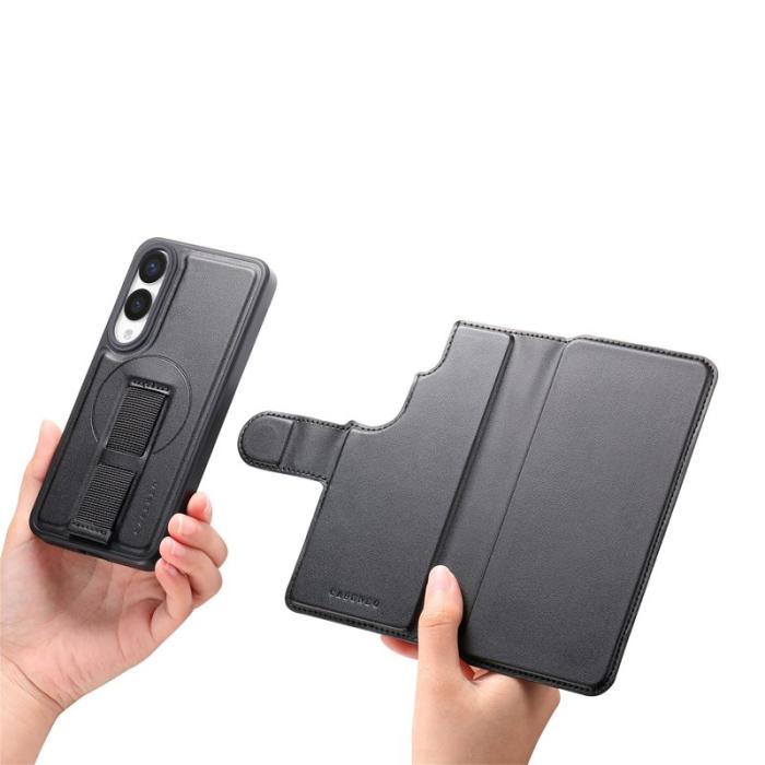 CASENEO - CASENEO Samsung Galaxy S25 Edge Fodral Äkta läder - Svart