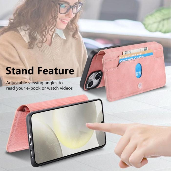 CASENEO - CASENEO Samsung Galaxy S25 Ultra Fodral Äkta läder - Rosa