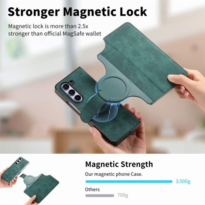 CASENEO - CASENEO Samsung Galaxy Z Fold6 Fodral Äkta läder - Grön