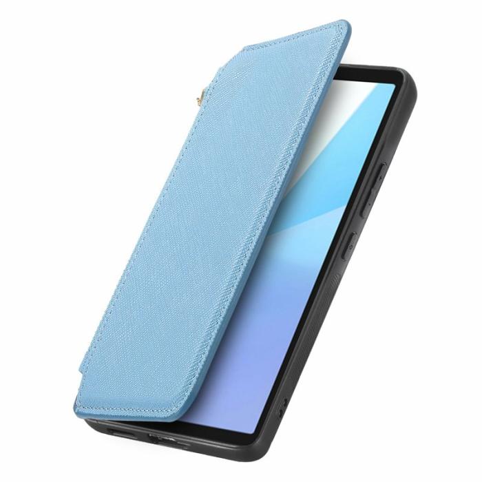 CASENEO - CASENEO Sony Xperia 10 VI Skal Läder Avtagbar Magnet Blå