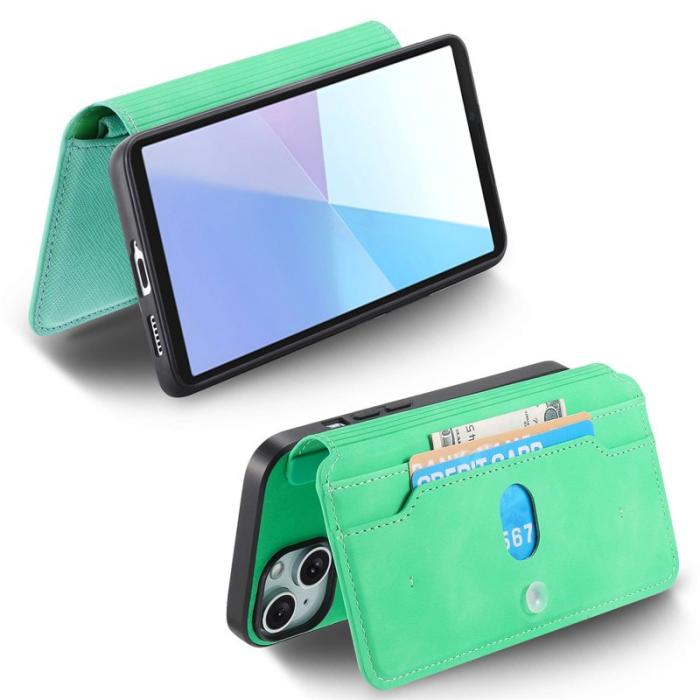 CASENEO - CASENEO Sony Xperia 10 VI Skal Läder Avtagbar Magnet Grön