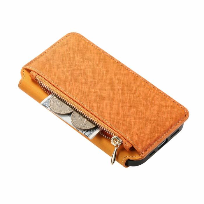 CASENEO - CASENEO Sony Xperia 10 VI Skal Läder Avtagbar Magnet Gul