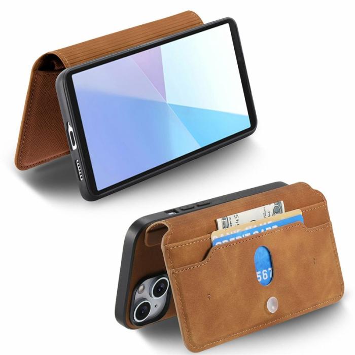 CASENEO - CASENEO Sony Xperia 10 VI Skal Läder Avtagbart Magnetiskt Brun