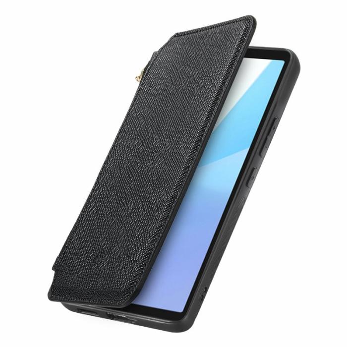 CASENEO - CASENEO Sony Xperia 10 VI Skal Läder Detachable Magnetisk Svart