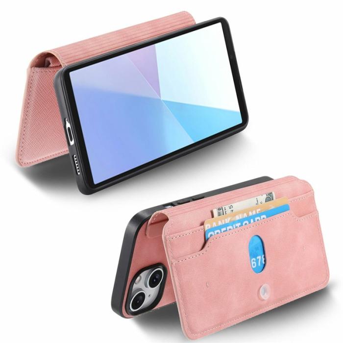 CASENEO - CASENEO Sony Xperia 10 VI Skal Läder Magnetisk Rosa