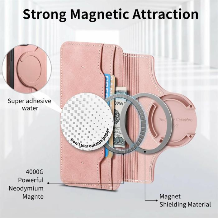 CASENEO - CASENEO Sony Xperia 10 VI Skal Läder Magnetisk Rosa