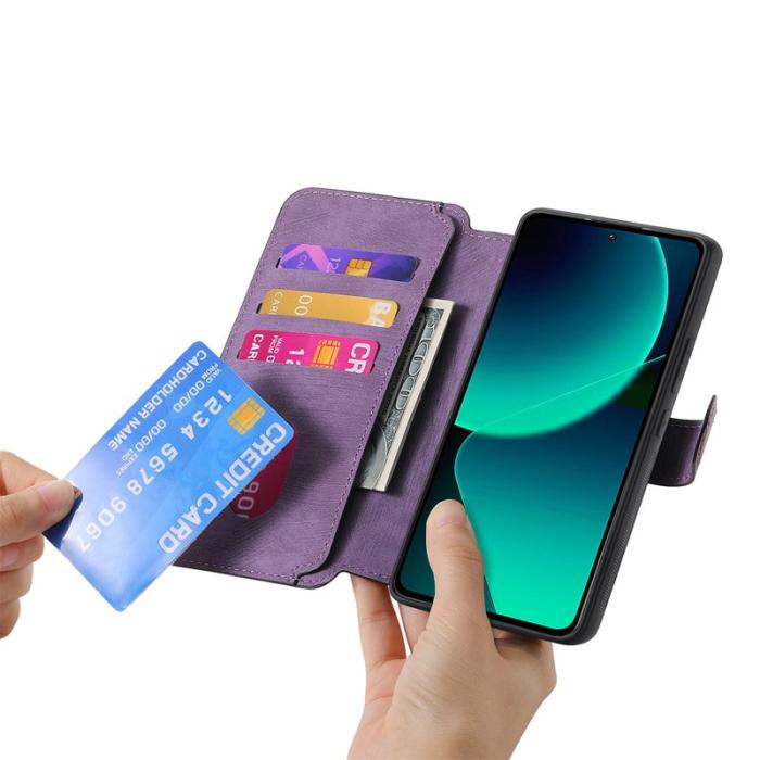 CASENEO - CASENEO Xiaomi 13T Fodral - Äkta läder - Lila