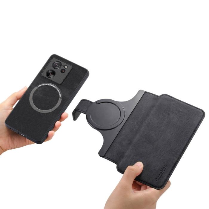 CASENEO - CASENEO Xiaomi 13T Fodral - Äkta läder - Svart