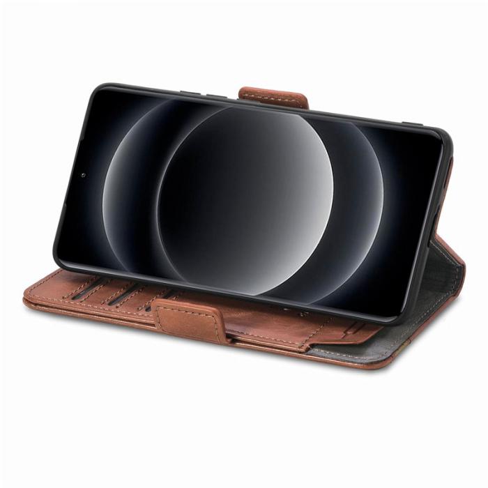 CASENEO - CASENEO Xiaomi 14 Ultra Fodral PU Läder med Ställ Dark Brown