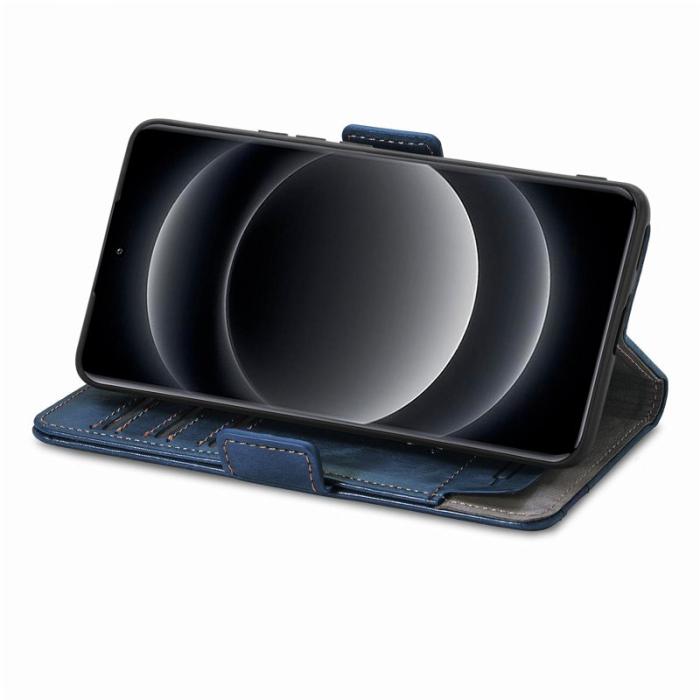 CASENEO - CASENEO Xiaomi 14 Ultra Fodral PU Läder Ställ med RFID Blå