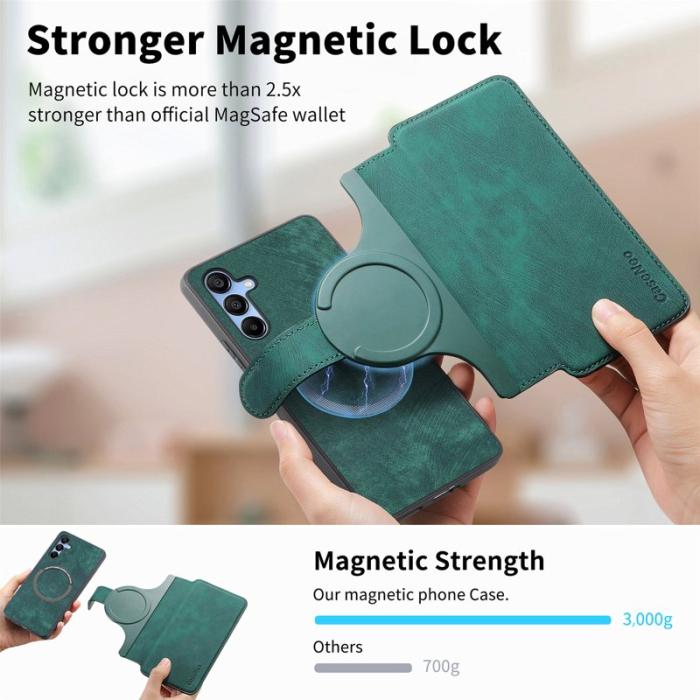 CASENEO - CASENEO Xiaomi 14T Fodral - Äkta läder - Grön